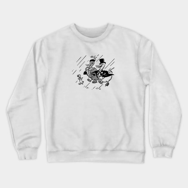 Duck Cartoon Crewneck Sweatshirt by linesdesigns